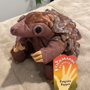 Pangolin puppet toy